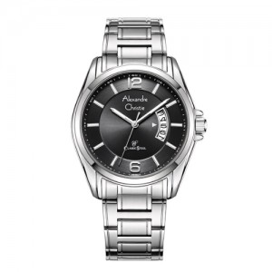 Alexandre Christie AC 8684 Silver Black Man MDBSSBA